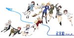  6+girls agahari animal_ears black_legwear blood charlotte_e_yeager charlotte_e_yeager_(cosplay) closed_eyes cosplay costume_switch eila_ilmatar_juutilainen eila_ilmatar_juutilainen_(cosplay) erica_hartmann erica_hartmann_(cosplay) everyone fangs francesca_lucchini francesca_lucchini_(cosplay) gertrud_barkhorn gertrud_barkhorn_(cosplay) glasses highres lynette_bishop lynette_bishop_(cosplay) military military_uniform minna-dietlinde_wilcke minna-dietlinde_wilcke_(cosplay) miyafuji_yoshika miyafuji_yoshika_(cosplay) multiple_girls nosebleed one_eye_closed panties panties_under_pantyhose pantyhose perrine_h_clostermann perrine_h_clostermann_(cosplay) sakamoto_mio sakamoto_mio_(cosplay) sanya_v_litvyak sanya_v_litvyak_(cosplay) school_uniform strike_witches tail thighhighs underwear uniform white_legwear world_witches_series 