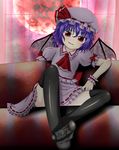  bad_id bad_pixiv_id blue_hair feet highres moon red_eyes red_moon remilia_scarlet solo thighhighs toranashi touhou wings 