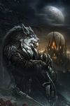  amazing_background anthro armor bat canine castle claws detailed fantasy fur genn_greymane gun king male mammal moon ranged_weapon royalty solo sword video_games warcraft warrior weapon wei_wang were werewolf wolf worgen world_of_warcraft 