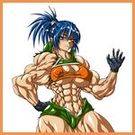  biceps extreme_muscles king_of_fighters leona leona_heidern muscle muscular_female purukogi purukogi_(plasma_beach) snk 
