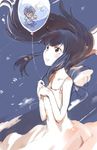  1girl balloon black_hair bow brown_eyes dress kazehaya_shouta kimi_ni_todoke kuronuma_sawako long_hair shirotaka_(shirotaka) star 