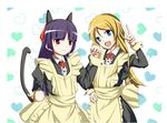  animal_ears cat_ears cat_tail gokou_ruri kousaka_kirino maid multiple_girls ore_no_imouto_ga_konna_ni_kawaii_wake_ga_nai shei tail 