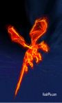  animated dragon elemental feral fire flying neon neon_lights solo unknown_artist wings 