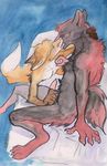  anthro canine duo fox gay handjob kaputotter kissing male mammal masturbation mutual_masturbation nude penis sex wolf 