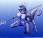  cool_colors despina dragon equus female nude polearm solo trident underwater water 