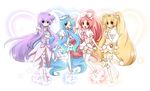  ahoge bad_id bad_pixiv_id black_eyes blonde_hair blue_eyes blue_hair boots bow choker crossed_arms cure_blossom cure_marine cure_moonlight cure_sunshine dress full_body gloves hair_ribbon hanasaki_tsubomi happy heart heartcatch_precure! holding_hands kofa_(ikyurima) kurumi_erika long_hair magical_girl midriff multiple_girls myoudouin_itsuki navel one_eye_closed open_mouth pink_choker pink_hair ponytail precure purple_hair red_eyes ribbon shoes sidelocks smile super_silhouette_(heartcatch_precure!) thigh_boots thighhighs tiara tsukikage_yuri twintails very_long_hair white_legwear yellow_choker yellow_eyes zettai_ryouiki 