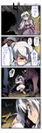  1girl 4koma blue_eyes comic highres izayoi_sakuya knife long_hair nanaroku_(fortress76) silver_hair touhou translated younger 