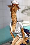  female giraffe kadath long_neck nurse puzzle skimpy solo stockings 