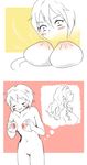  baozi breast_conscious breasts closed_eyes comic food imagining ispin_charles leecheie long_hair navel nude plate pussy short_hair small_breasts tales_weaver 
