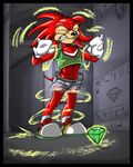  black-rat echidna emerald emerald_(stone) gem gloves hedgehog jewel keanon_woods knuckles knuckles_the_echidna mammal nose pants sega shirt shoes solo sonic_(series) tail transformation 