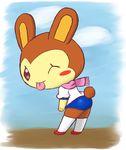  animal_crossing bunnie bunny doubutsu_no_mori nintendo rabbit scarf 