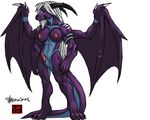  breasts claws dragon faint hair herm horns intersex nude penis purple scalie shadowsong sheath solo white_hair wings 