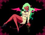  double_gold_lacytanga gun horns nabeshiki_(ingenmame) panty_&amp;_stocking_with_garterbelt scanty scanty_(psg) smile tail weapon wink 