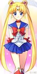  back_bow bad_id bad_pixiv_id bishoujo_senshi_sailor_moon blonde_hair blue_eyes blue_sailor_collar blue_skirt boots bow brooch choker colorized double_bun earrings full_moon hair_ornament hairpin hands_clasped highres jewelry kiino knee_boots long_hair magical_girl mizuto_umi_(blue_monday) moon own_hands_together pleated_skirt red_bow red_choker ribbon sailor_collar sailor_moon sailor_senshi_uniform skirt smile solo star tiara tsukino_usagi twintails 