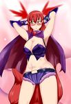  aq_interactive arcana_heart atlus blush bra breasts cape cosplay examu glasses large_breasts long_hair red_hair scharlachrot scharlachrot_(cosplay) underwear yasuzumi_yoriko 