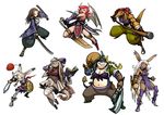  axe bangaa big_breasts bittenhard book breasts chubby ears female fighting_pole final_fantasy final_fantasy_tactics_advance gria horn horns hume moogle nu_mou overweight plain_background seeq skirt sword tail video_games viera weapon white_background wings 