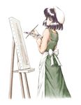  artist beret bishoujo_senshi_sailor_moon canvas_(object) hat hino_ryutaro paintbrush painting sailor_saturn smock tomoe_hotaru 