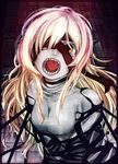  bad_id bad_pixiv_id blonde_hair bound crazy_eyes face gradient_hair hijiri_byakuren horror_(theme) long_hair multicolored_hair open_mouth orange_eyes sasaoka_tatsu solo straitjacket tears teeth tied_up touhou 