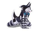  canine cute dog female fuzzhusky goggles husky kneeling pira solo stripy 