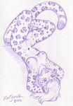  2006 breasts female happy_trail jaguar nude on_back pubic_hair self_portrait sketch solo xianjaguar 