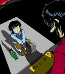  2boys age_difference black_eyes black_hair father_and_son gorillaz multiple_boys murdoc_niccals younger 