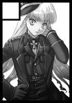  alice_soft daiteikoku gloves hat military military_uniform monochrome nazi peaked_cap retia_adolf takeo_(pixiv) uniform 