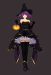  green_eyes halloween highres iichan.ru mascot purple_hair ru-chans unyl-tan witch 