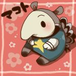  animal_crossing anteater antonio black_eyes blush doubutsu_no_mori flower flowers lowres nintendo tail 