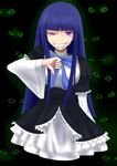  bad_id bad_pixiv_id blue_hair eyes frederica_bernkastel frills grin pink_eyes ribbon smile solo thumbs_down troll_face umineko_no_naku_koro_ni 