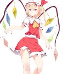  aa44 blonde_hair flandre_scarlet hat red_eyes short_hair side_ponytail solo touhou wings 