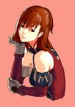  bad_id bad_pixiv_id bare_shoulders brown_hair delta_zone elbow_gloves final_fantasy final_fantasy_xi gloves highres solo 