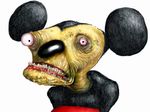  horror_(theme) lowres mickey_mouse mouse no_humans red_eyes saliva teeth 
