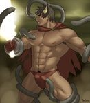  demon dongsaeng male male_focus manly muscle tentacle tentacles_on_male undressing 
