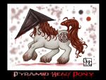  blackheartspiral blood crossover equine feral hooves horse my_little_pony parody pyramid_head silent_hill solo 