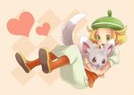  :o bad_id bad_pixiv_id bel_(pokemon) blonde_hair gen_5_pokemon green_eyes hat heart hug minccino moggy-cat open_mouth orange_legwear pantyhose pokemon pokemon_(creature) pokemon_(game) pokemon_bw short_hair 