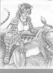  anthro blood breasts cervine deer feline female feral guro hair hunting muscles necklace nude pandora&#039;s_box prey pussy solo tiger 