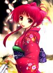  arrow brown_eyes hamaya highres japanese_clothes kimono kousaka_tamaki red_hair solo sugi_(shoufusha) to_heart_2 