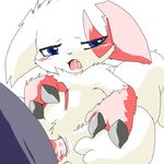  blue_eyes blush cum drool fang female male penetration penis pok&eacute;mon pussy saliva straight unknown_artist vaginal vaginal_penetration zangoose 