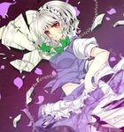  bad_id bad_pixiv_id braid izayoi_sakuya maid maid_headdress red_eyes rimu_(kingyo_origin) short_hair silver_hair solo touhou twin_braids 