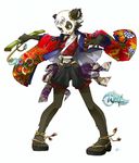  enaibi female japanese_clothing katana midriff panda pandawa plantigrade skimpy solo sword wakfu weapon 