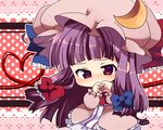  bad_id bad_pixiv_id bangs blunt_bangs blush chibi crescent gradient_eyes hat heart heart_hands long_hair matatabi_maru multicolored multicolored_eyes no_mouth patchouli_knowledge purple_eyes purple_hair red_eyes solo touhou 