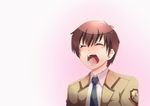  angel_beats! brown_hair closed_eyes male_focus ooyama_(angel_beats!) school_uniform shouting solo umeki 