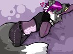  &hearts; anuv blush canine cuffs cute fishnet fox glasses lucah piercing purple solo 