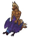  anthro anthro_bestiality ass_up avian doggy_position equine female feral from_behind gryphon hooves horse male merystic nude raised_tail sex straight tail 