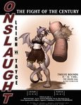  dragon fangs female fictional_product horns j_axer leigh midriff punch punching_bag purple_eyes scalie shorts solo tomboy wings 