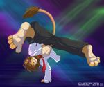  2009 breakdancing cyber_zai dancing feline hindpaw lion tie 