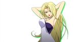  blonde_hair bouncing_breasts breasts dress getbackers hevn_(getbackers) large_breasts 