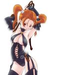  arched_back breasts collar corset dominatrix dragon_quest dragon_quest_viii female femdom gradient gradient_background jessica_albert orange_eyes orange_hair photoshop red_hair small_breasts smile solo square_enix twintails whip white_background 