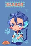  animal_ears bleach cat_ears chibi espada grimmjow_jeagerjaques looking_at_viewer solo tail 
