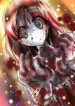  bad_id bad_pixiv_id blood blood_on_face crazy_eyes empty_eyes estellise_sidos_heurassein gloves green_eyes looking_at_viewer mask pink_hair roku_usagi solo tales_of_(series) tales_of_vesperia 